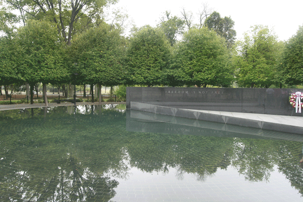 Tree Hedge at Korean Memorial